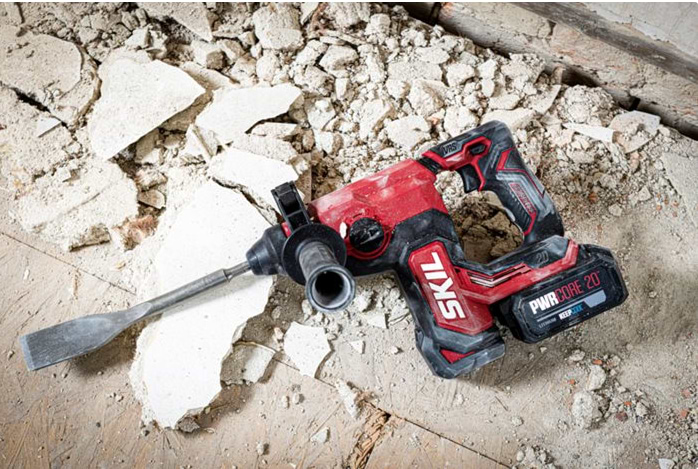 פטישון נטען 20V Brushless עד 24 מ''מ עם ביטול סיבוב 2.2J + סוללה 2.0Ah + מטען SKIL