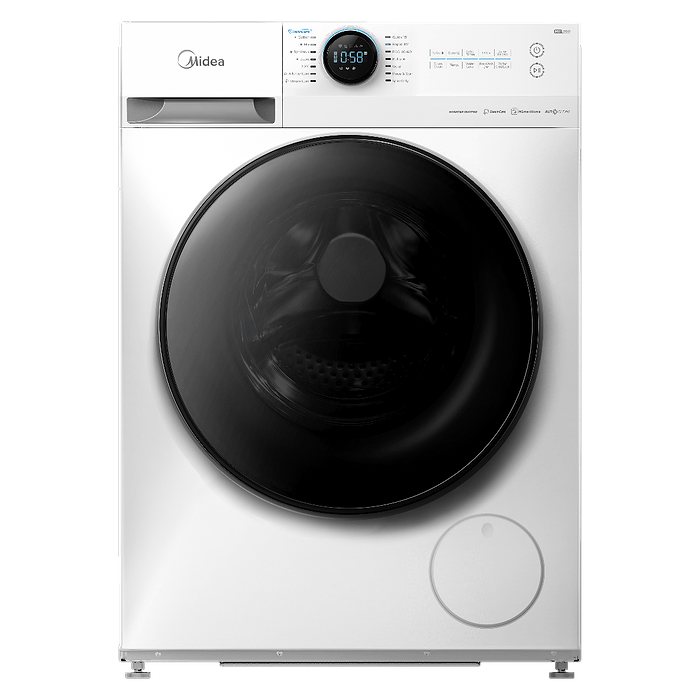 מכונת כביסה פתח חזית 10 ק"ג Midea MF200W100WB/W-IL/6436 INV במהירות 1400 סל"ד - צבע לבן אחריות ע"י היבואן הרשמי