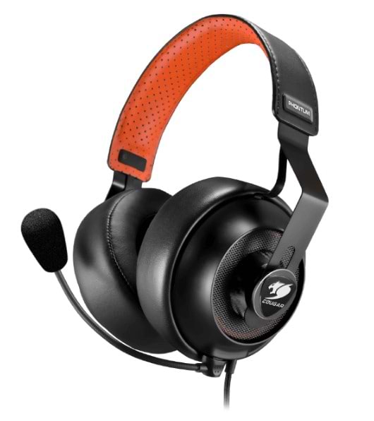 אוזניות גיימינג Cougar Phontum S - צבע שחור וכתום שנה אחריות ע