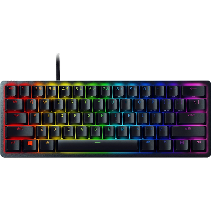 מקלדת גיימינג מכנית Razer Huntsman Mini Purple Switch - צבע שחור שנתיים אחריות עי היבואן הרשמי