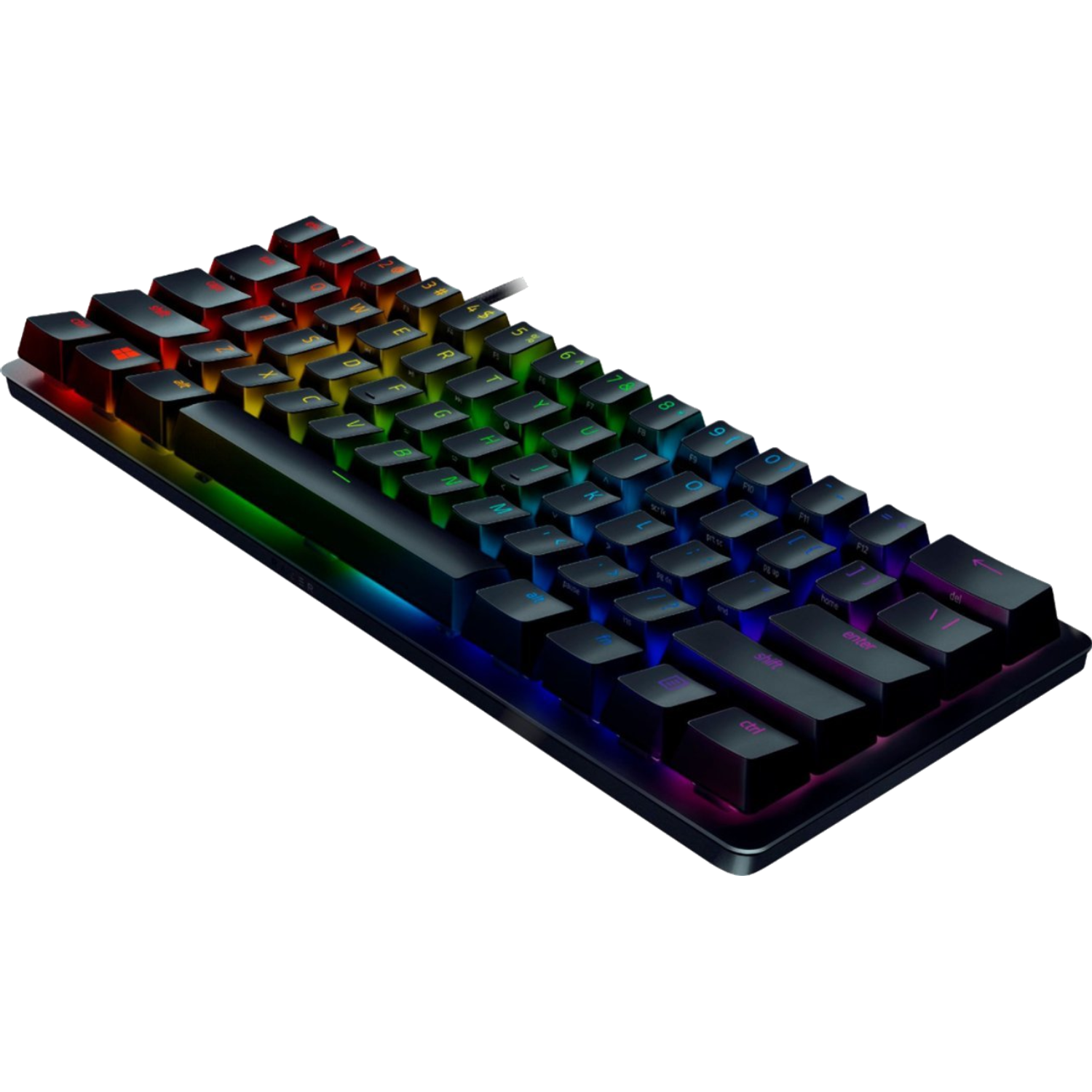מקלדת גיימינג מכנית Razer Huntsman Mini Purple Switch - צבע שחור שנתיים אחריות ע
