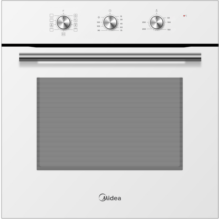תנור אפייה בנוי 70 ליטר Midea 65DME30004W/6772 - גימור לבן אחריות עי היבואן הרשמי