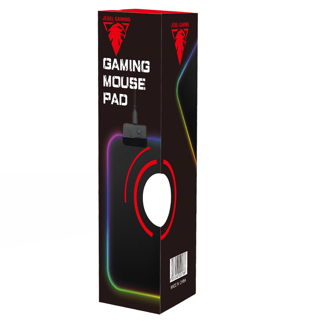 משטח גיימינג ענק לעכבר Jedel MP-02 הכולל תאורת RGB - צבע שחור שנה אחריות ע