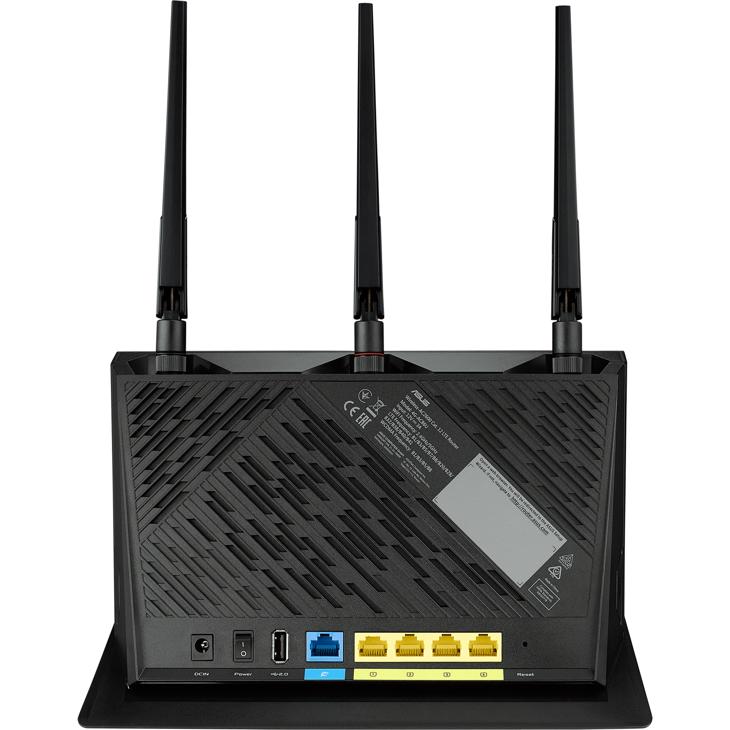 ראוטר אלחוטי Asus 4G-AC86U AC2600 4G LTE - צבע שחור שלוש שנות אחריות ע