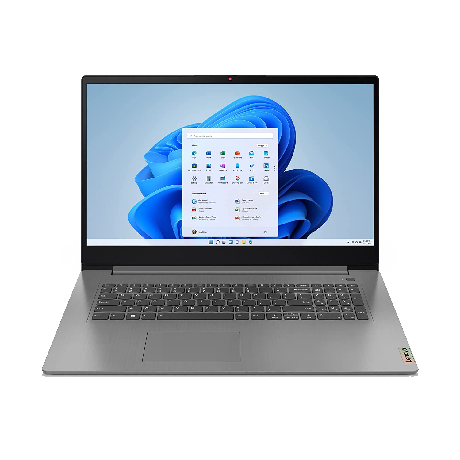 מחשב נייד Lenovo IdeaPad 3 17IAU7 - 82RL009EIV - Core i3-1215U 512GB SSD 8GB RAM - צבע אפור שנה אחריות ע