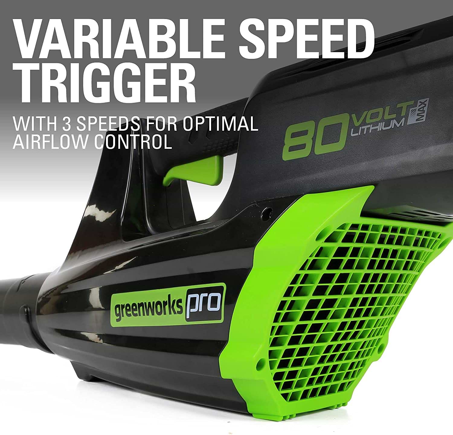 מפוח עלים 80V PRO BL +סוללה 2.0Ah + מטען מהיר Greenworks