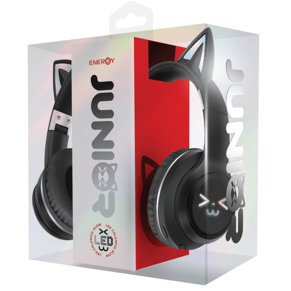 אוזניות קשת Bluetooth אלחוטיות Energy Junior EG300 - צבע שחור אחריות ע