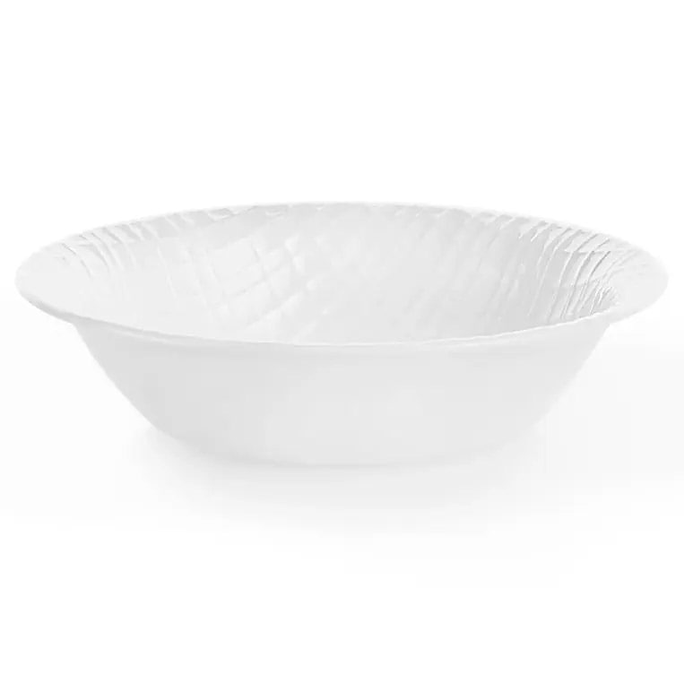 סט צלחות 12 חלקים ל-4 סועדים של קורנינג דגם Linen Weave תוצרת ארה
