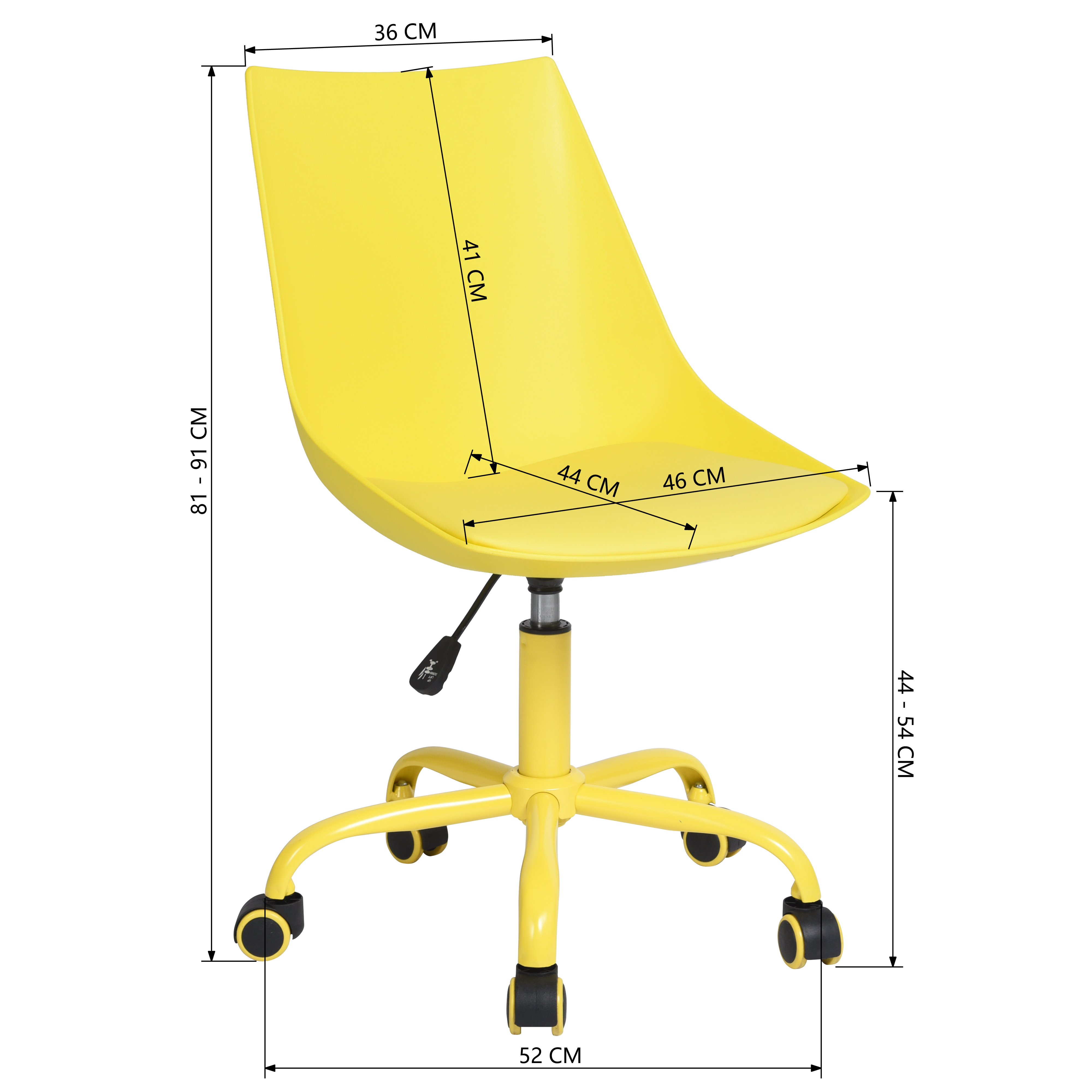 כיסא משרדי דגם MOORISH צבע צהוב HOMAX