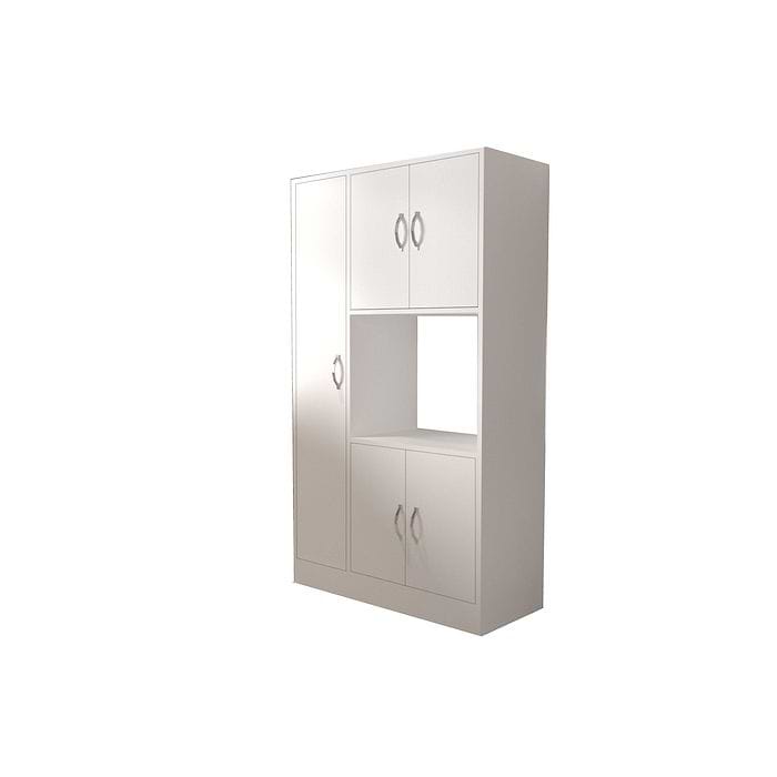 ארון שירות רחב עם מקום למיקורגל רומא Tudo Design - צבע לבן 