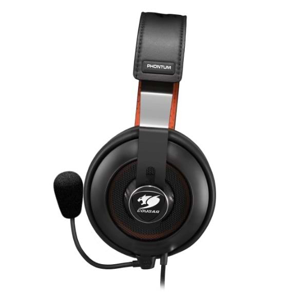 אוזניות גיימינג Cougar Phontum S - צבע שחור וכתום שנה אחריות ע