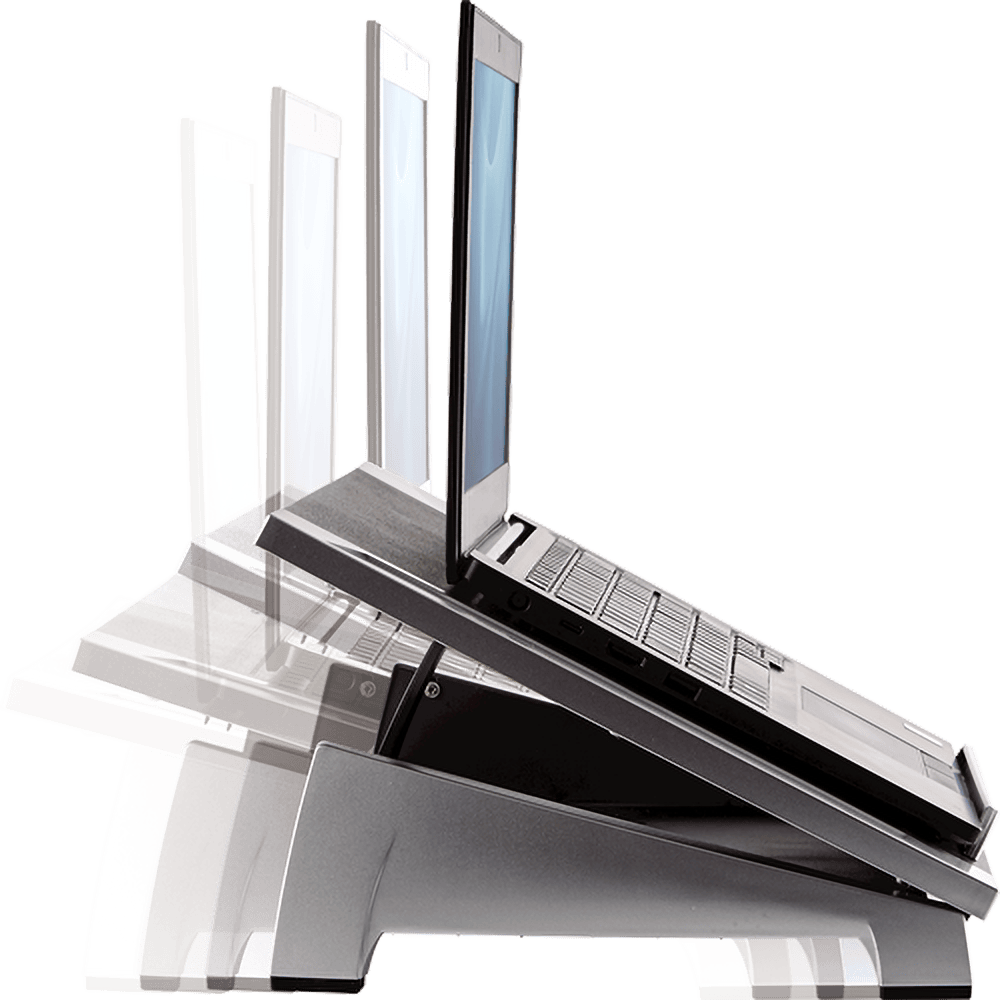 מעמד הגבהה מתכוונן למחשב נייד Fellowes Office Suites Laptop Riser - צבע כסוף ושחור