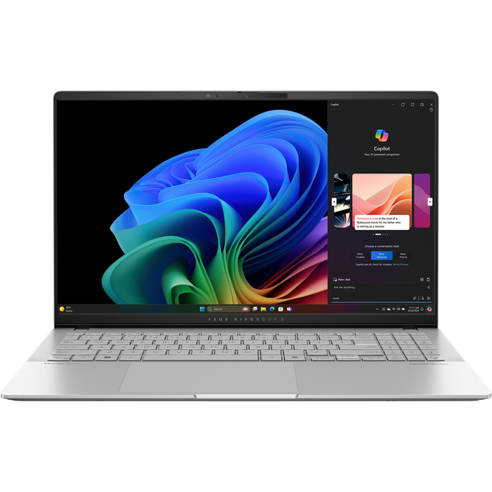 מחשב נייד Asus Vivobook S 15 S5507QA-MA064X - Snapdragon X Elite X1E-78-100 1TB SSD 32GB RAM Windows 11 Pro - צבע כסוף שנה אחריות עי היבואן הרשמי