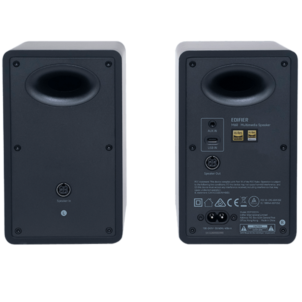 רמקולים Bluetooth מדפיים Edifier M60 - צבע שחור שנה אחריות ע