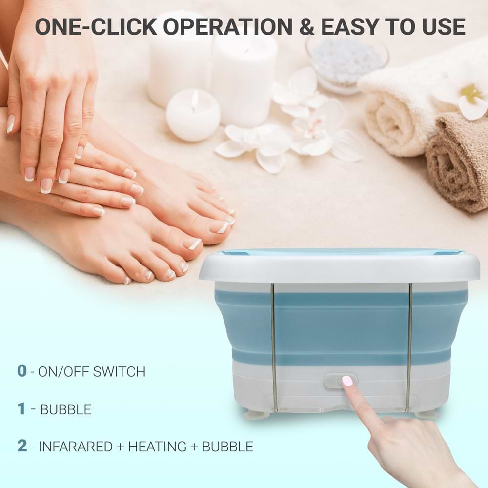 אמבט ספא מתקפל עם חימום ורטט דגם MDEISC CARE MC-609A