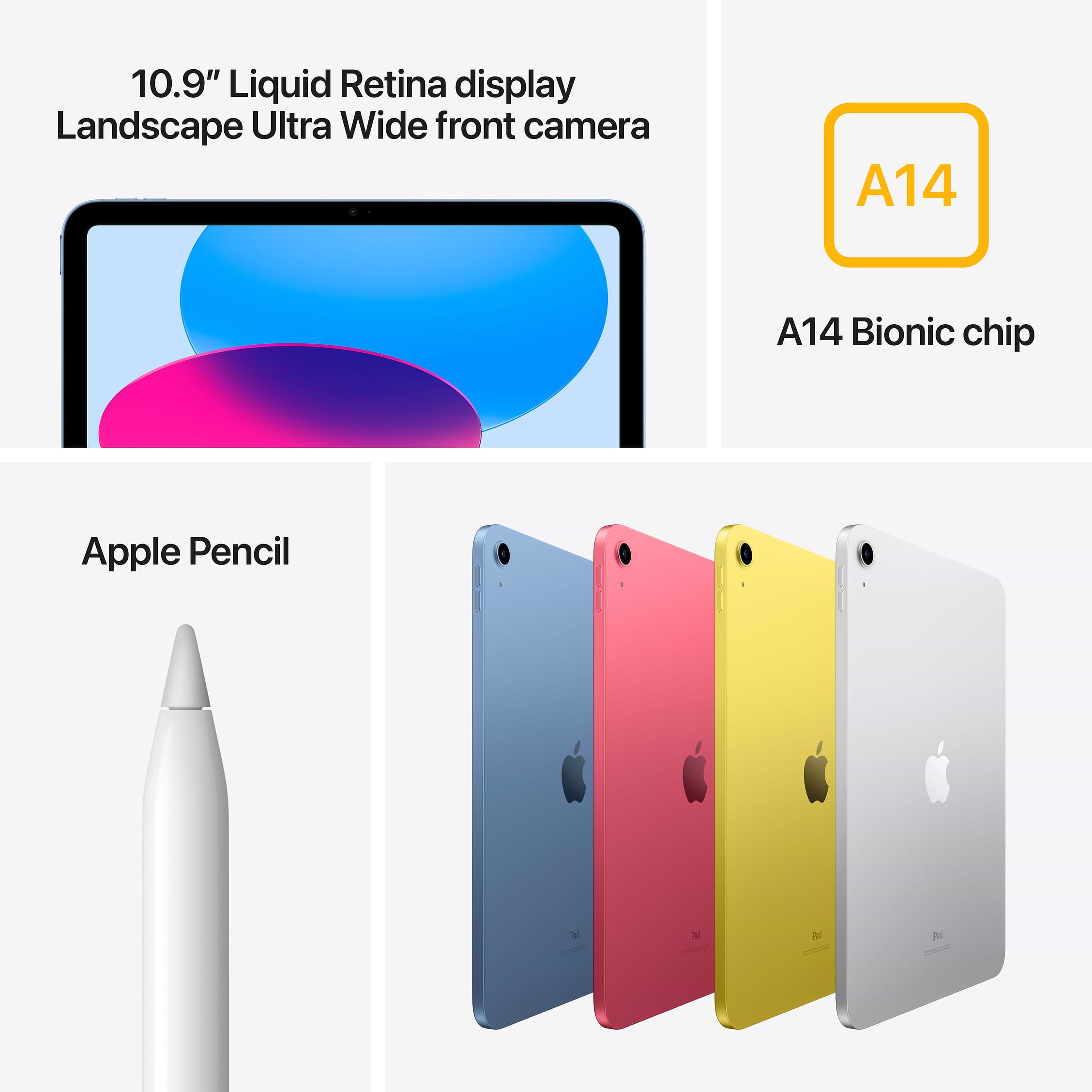 Apple iPad 10.9 2022 64GB WiFi - צבע כחול שנה אחריות ע