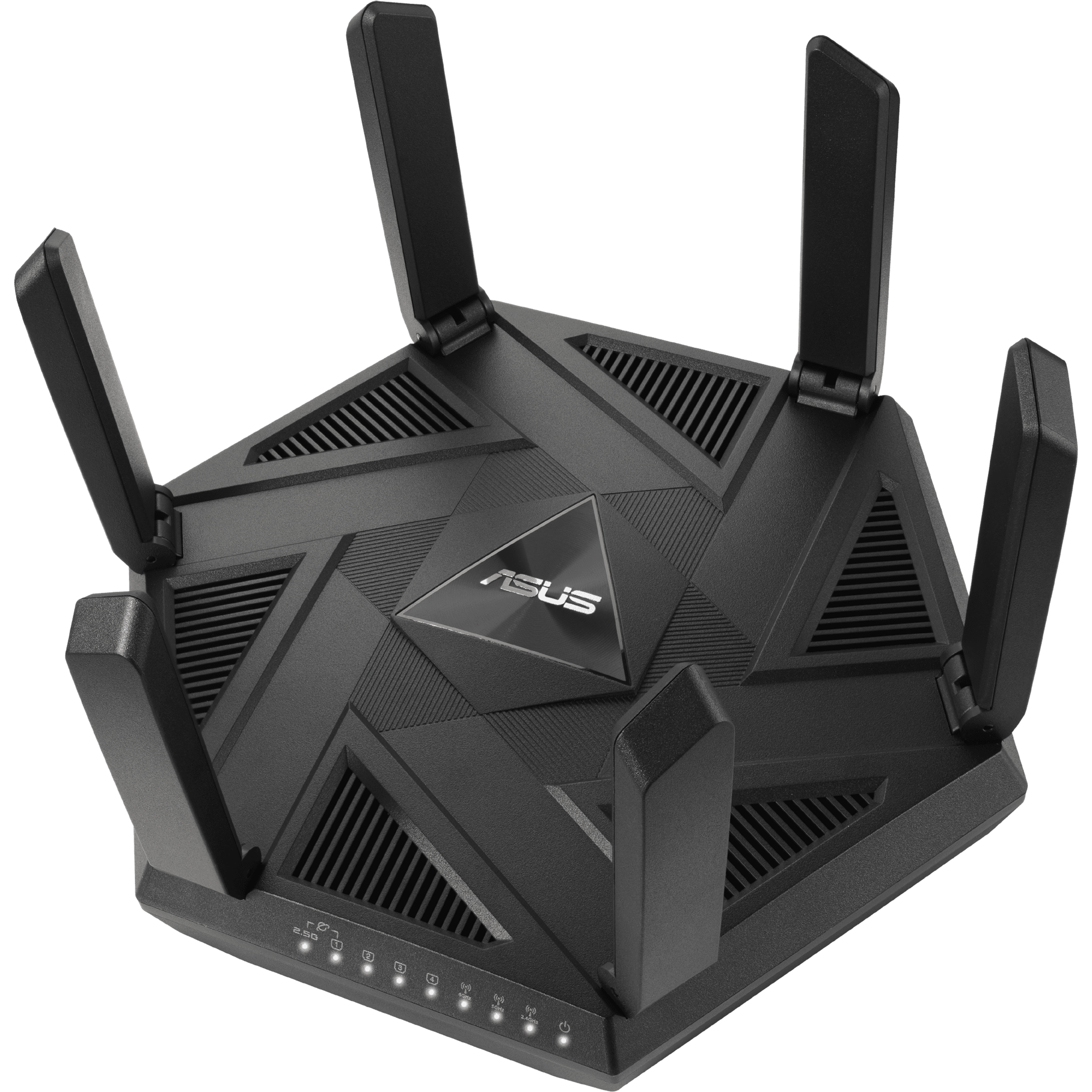 ראוטר אלחוטי Asus RT-AXE7800 WiFi 6E - צבע שחור שלוש שנות אחריות ע