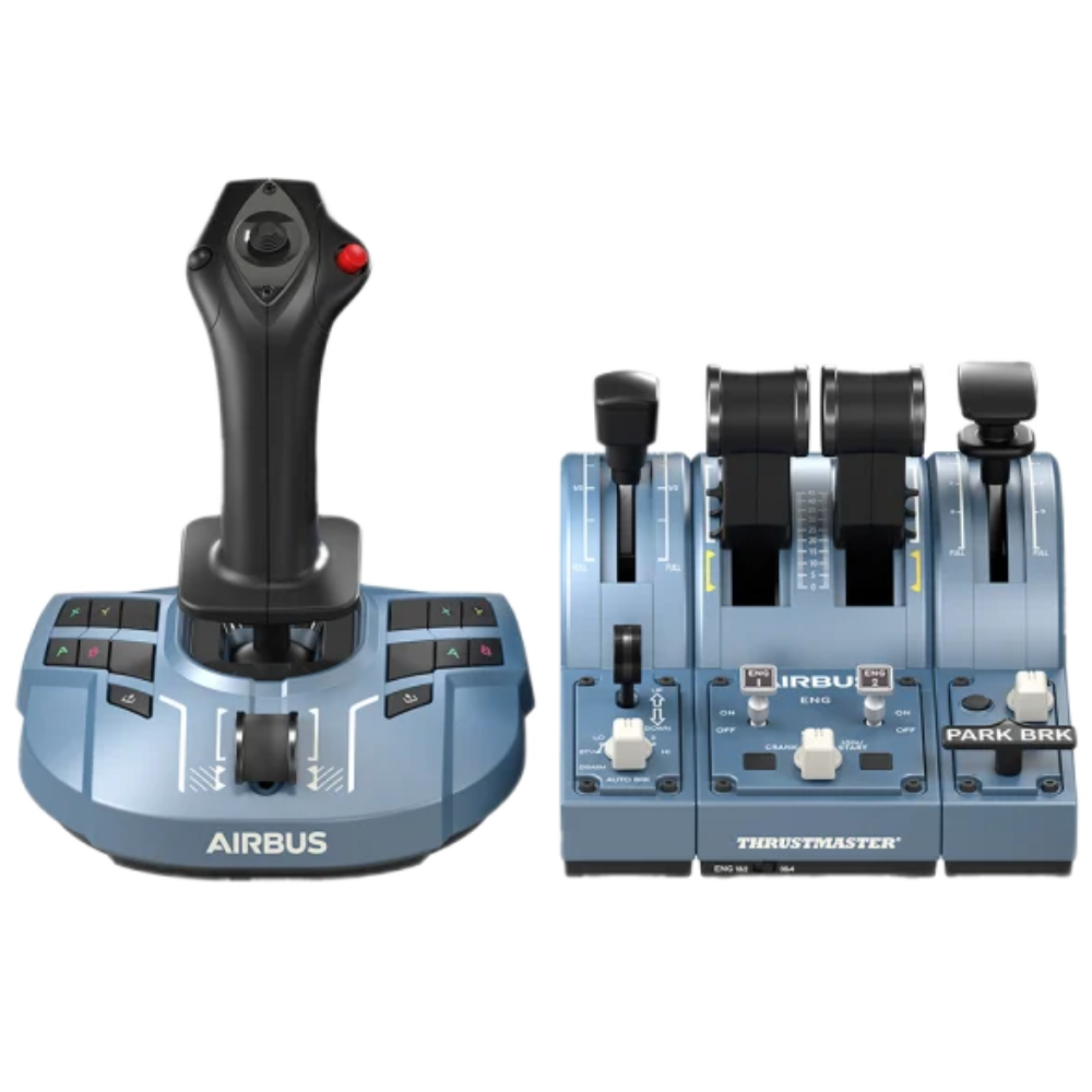 בקר טיסה Thrustmaster TCA Captain Pack X Airbus Edition - צבע כחול שנה אחריות ע