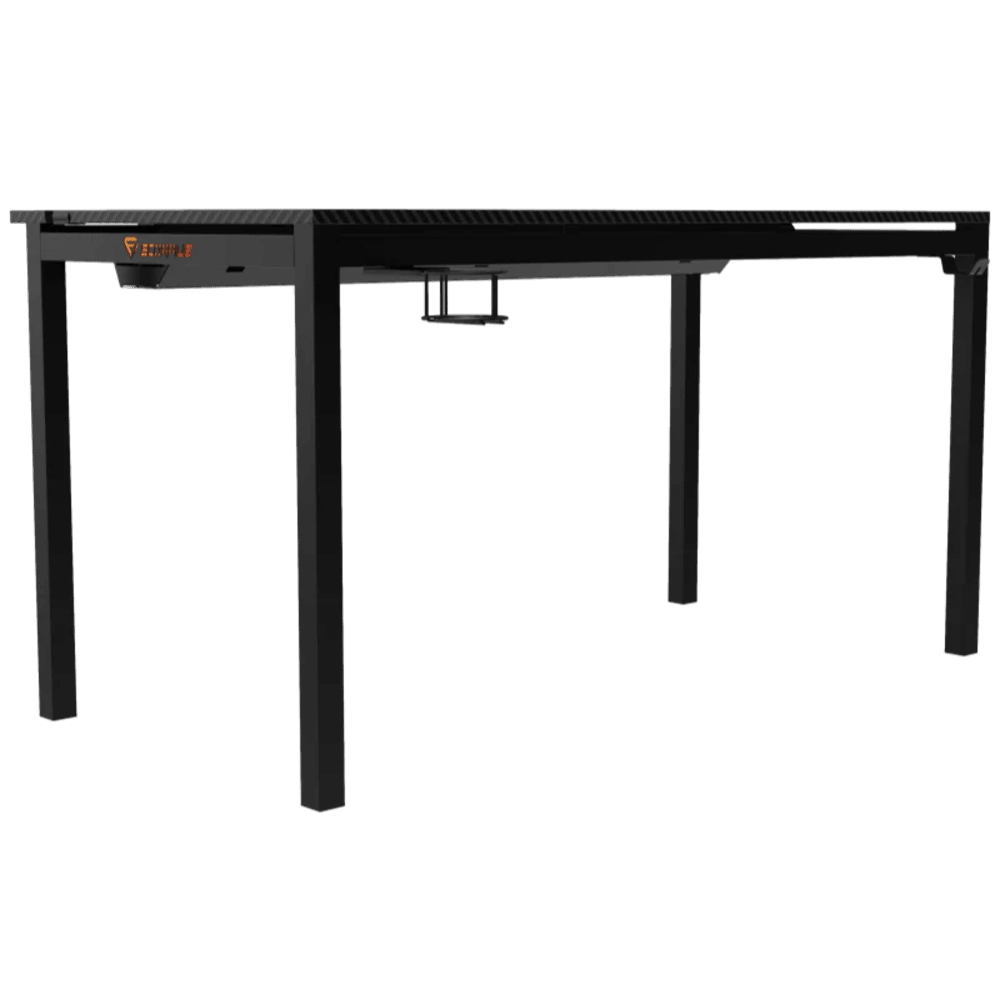 שולחן גיימינג עם תאורה Scorpius DESKPRO-LS 140 RGB - צבע שחור שנה אחריות ע