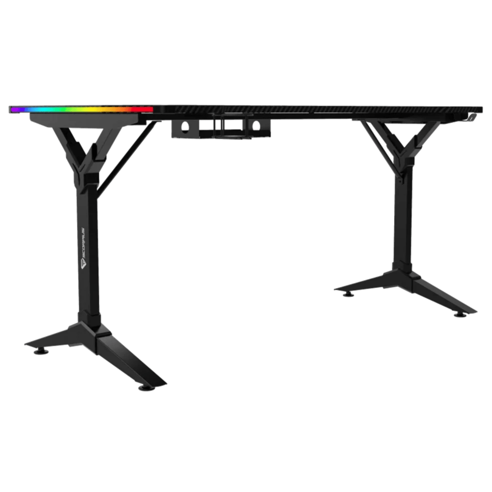 שולחן גיימינג עם תאורה Scorpius DESKPRO-HJ 150 RGB - צבע שחור שנה אחריות ע