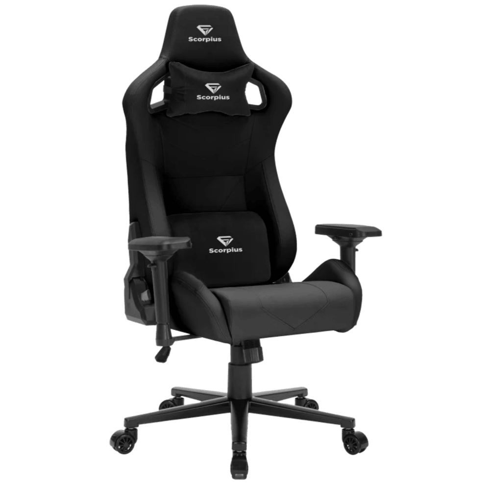 כיסא גיימינג Scorpius Deluxe Pro - צבע שחור שנה אחריות ע