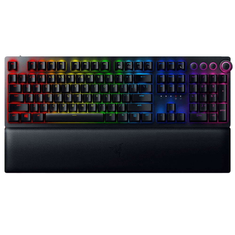 מקלדת גיימניג חוטית Razer Huntsman V2 - צבע שחור שנתיים אחריות ע