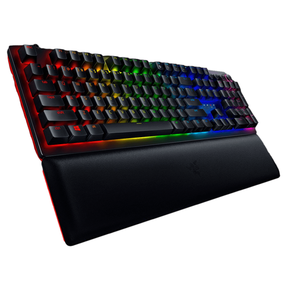 מקלדת גיימניג חוטית Razer Huntsman V2 - צבע שחור שנתיים אחריות ע