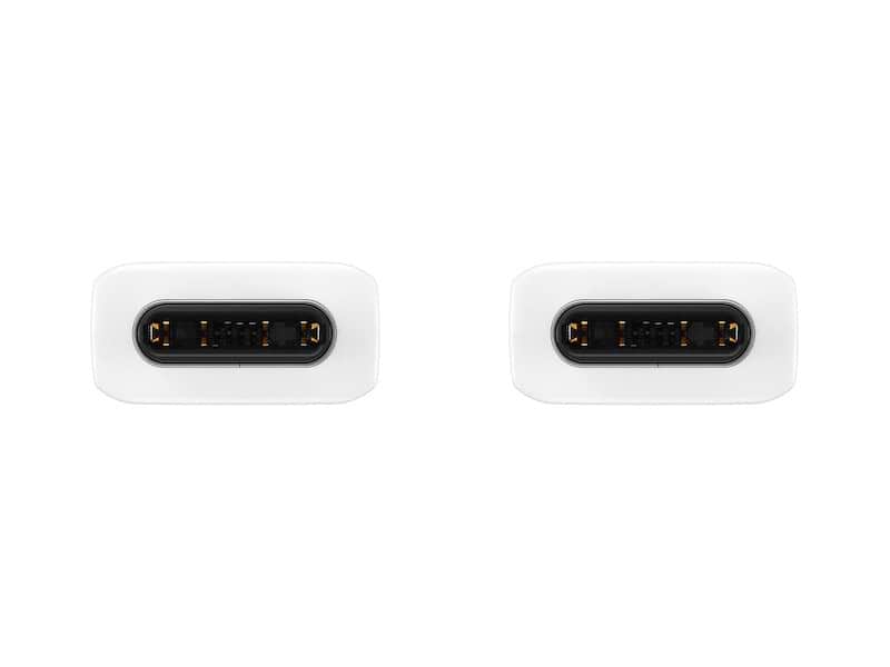 כבל טעינה מקורי באורך 1 מטר Samsung USB-C to USB-C - צבע לבן שנה אחריות ע