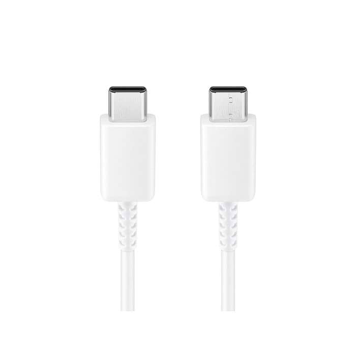 כבל טעינה מקורי Samsung USB-C to USB-C 1m - צבע לבן שנה אחריות עי היבואן הרשמי