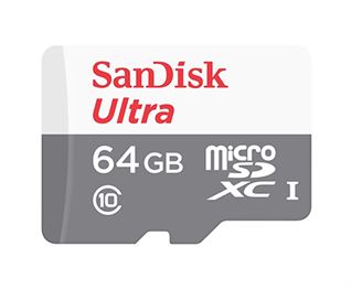 כרטיס זיכרון SanDisk Ultra® 64GB microSDXC 100MB/s 10UHS-I - שבע שנות אחריות ע
