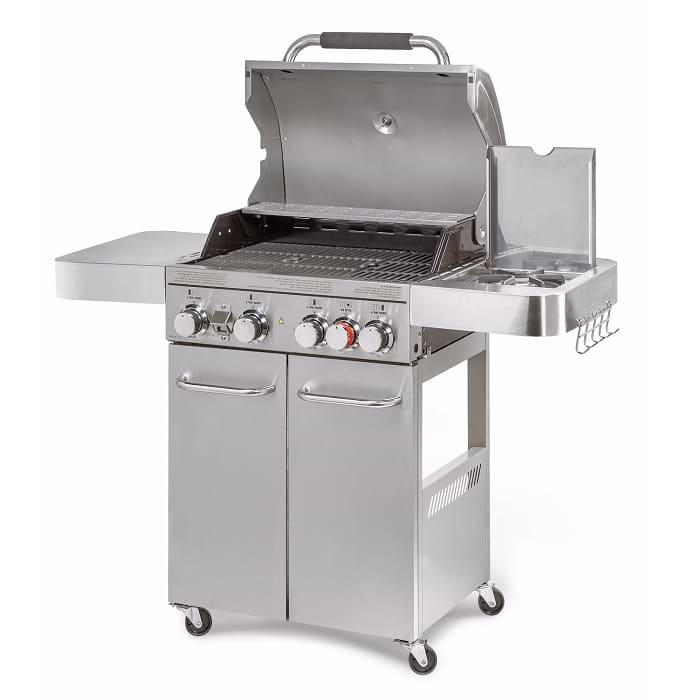 גריל גז איכותי 4 מבערים מנירוסטה דגם Queen AUSTRALIA CHEF - מסופק מורכב לבית הלקוח