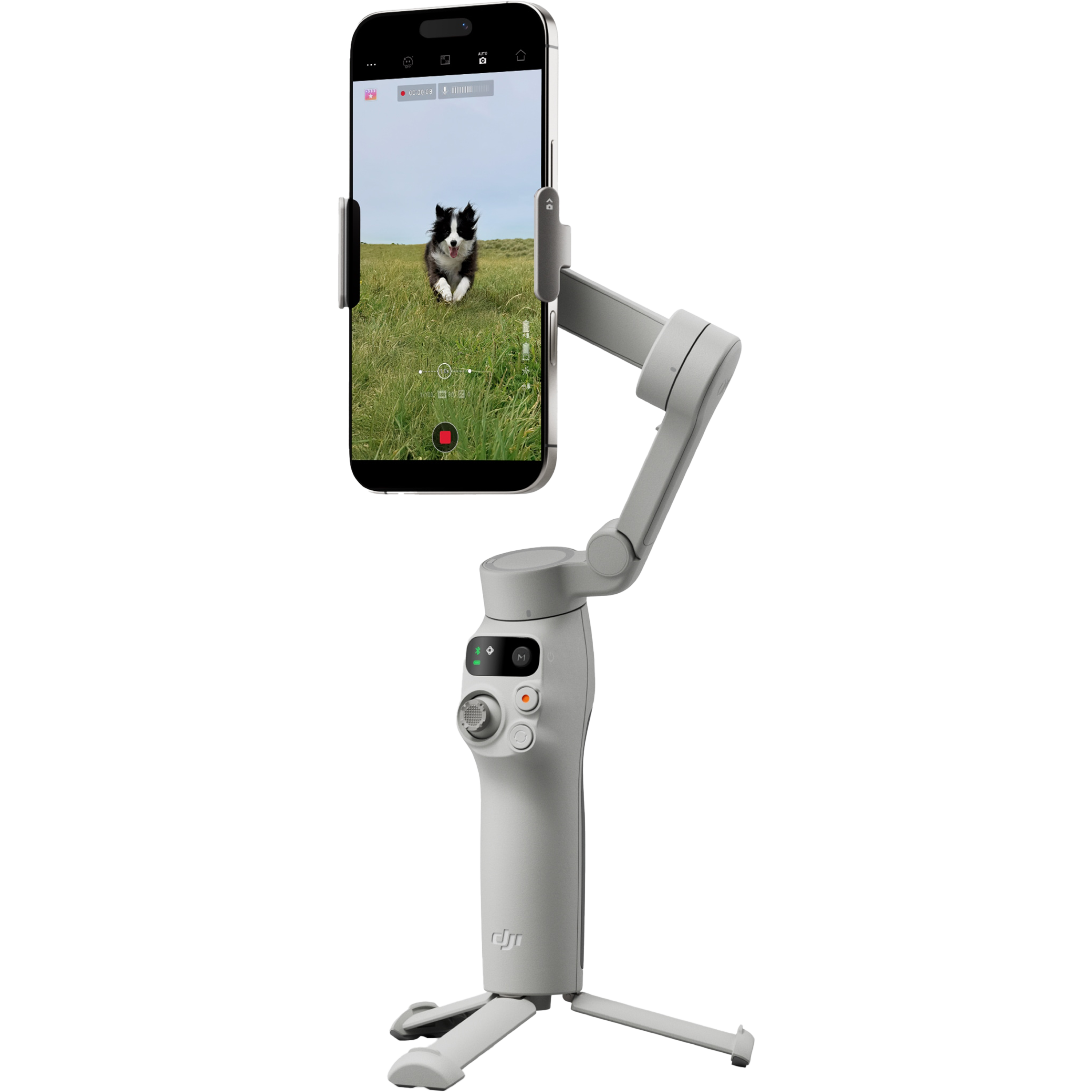 מייצב לסמארטפון DJI Osmo Mobile 7 - צבע אפור בהיר שנה אחריות ע