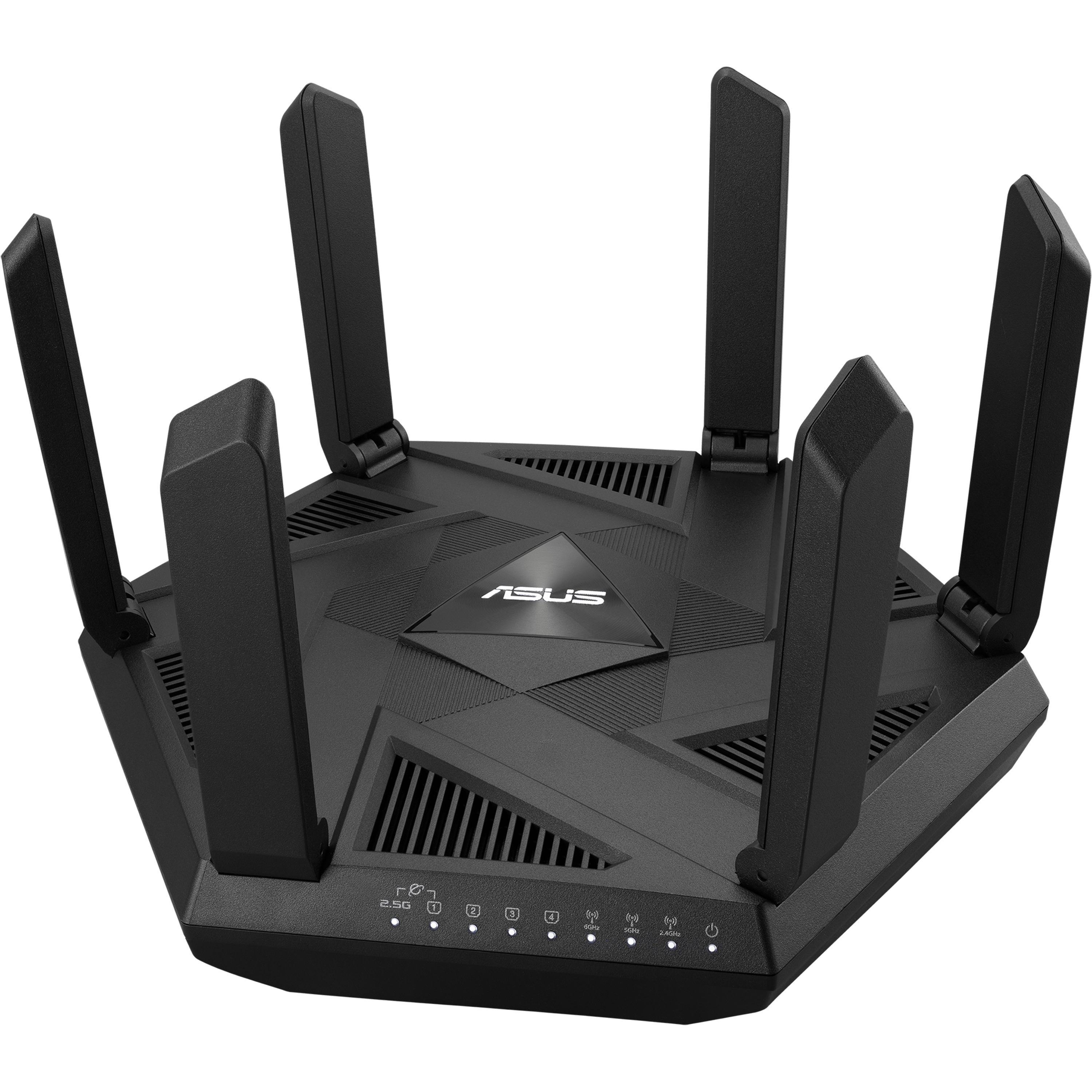 ראוטר אלחוטי Asus RT-AXE7800 WiFi 6E - צבע שחור שלוש שנות אחריות ע