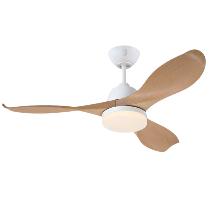 מאוורר תקרה Westinghouse Erica 42W - צבע לבן בשילוב עץ אלון שנתיים אחריו עי היבואן הרשמי 

