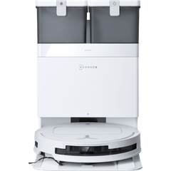 שואב אבק רובוטי חכם Ecovacs t50 pro omni - צבע לבן שנתיים אחריות ע"י היבואן הרשמי
