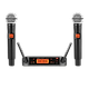 זוג מיקרופונים אלחוטיים Pure Acoustics MU258 UHF וכולל משדר אלחוטי - צבע שחור שנה אחריות ע"י היבואן רשמי
