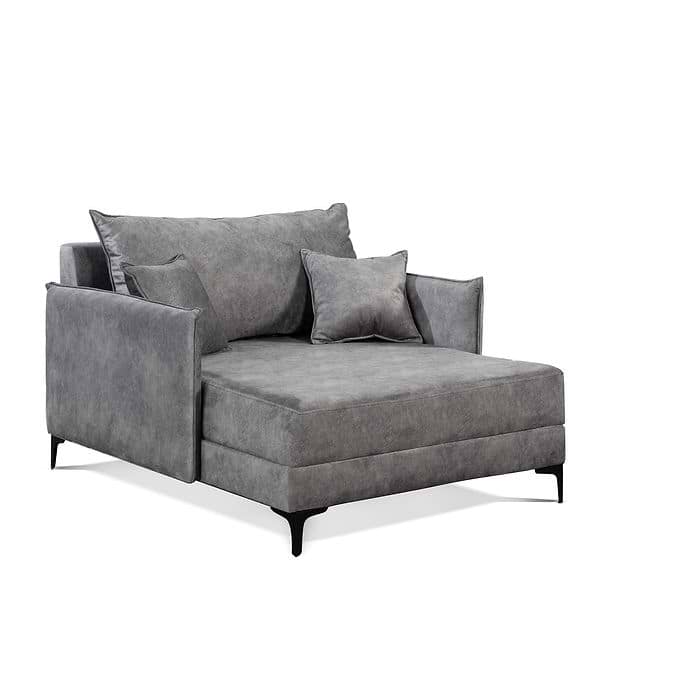 כורסת Love Seat (לאב סיט) מפנקת לגונה LEONARDO צבע אפור בהיר