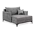 כורסת Love Seat (לאב סיט) מפנקת לגונה Leonardo צבע אפור בהיר