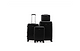 סט מזוודות קשיחות בלתי שבירות 3 יחידות מידות |30|26|20 אינץ' דגם Wander צבע שחור Swiss Voyager - תיק איפור במתנה