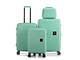 סט מזוודות קשיחות עמידות בשבר 3 יחידות מידות |30|26|20 אינץ' דגם Boston צבע מנטה Swiss Voyager - תיק איפור מתנה