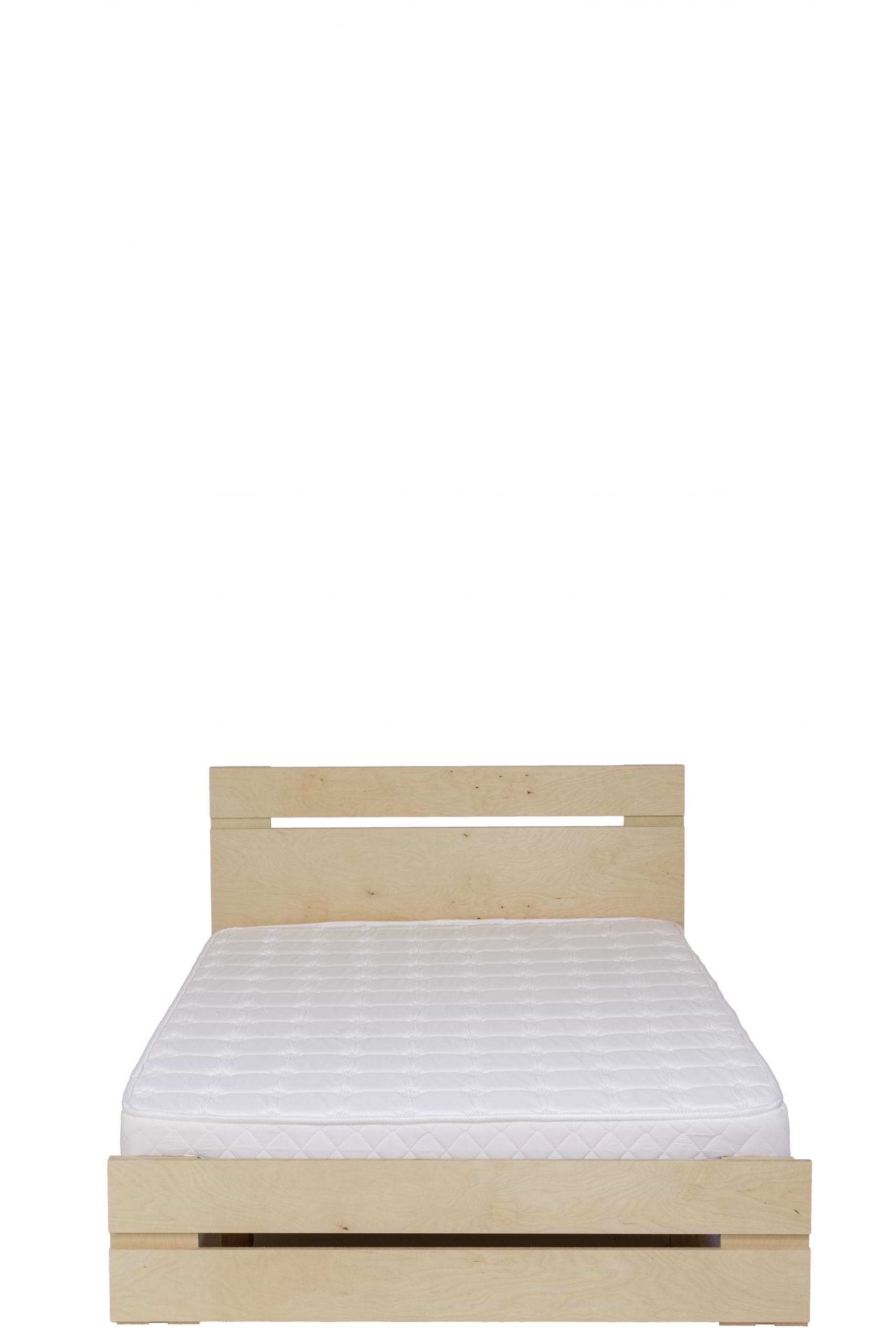 מיטה מעוצבת מעץ מלא 160X200 דגם 5041 צבע טבעי Olympia 