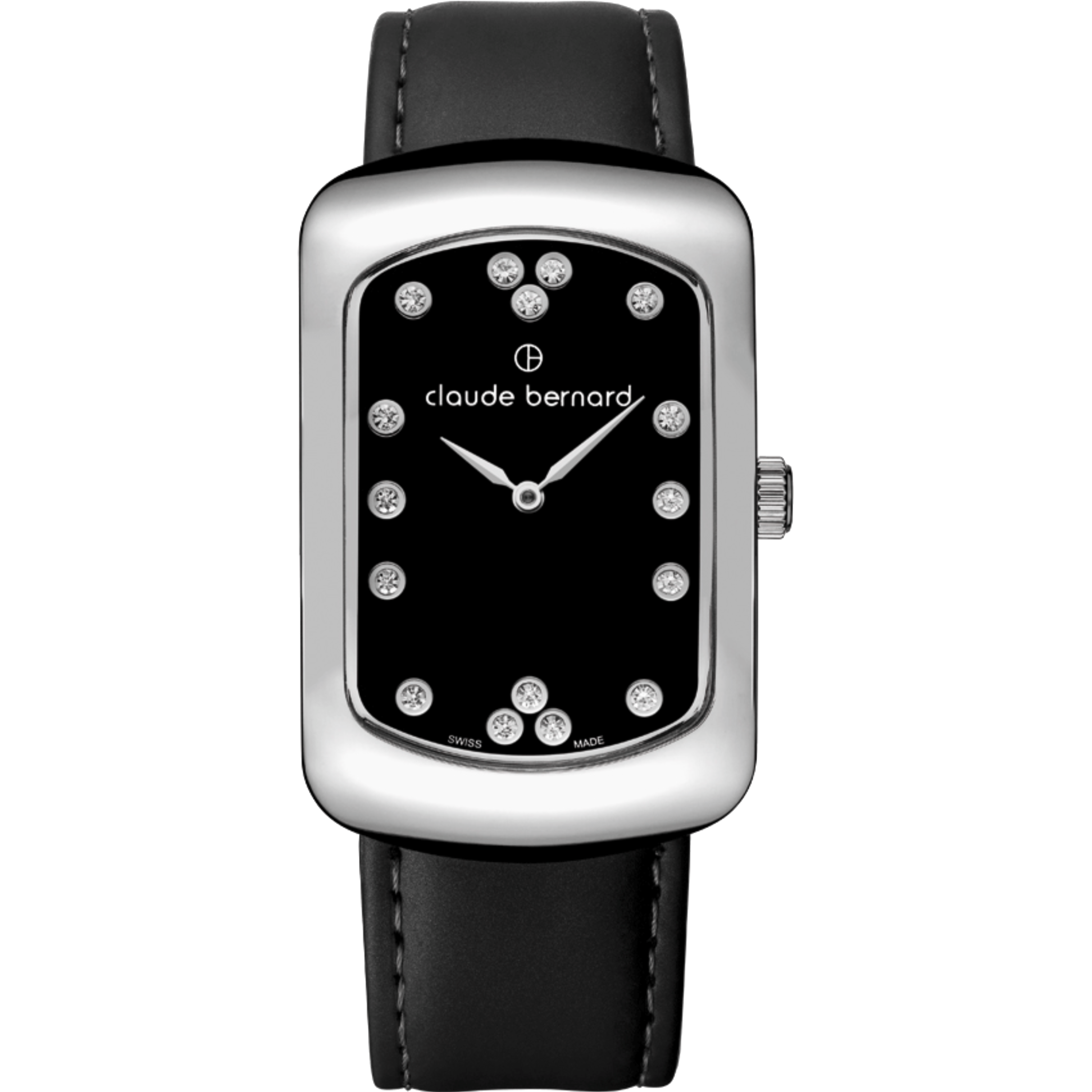 שעון יד לאישה Claude Bernard 20226 3 NPN 30mm צבע שחור/ספיר קריסטל - אחריות לשנתיים
