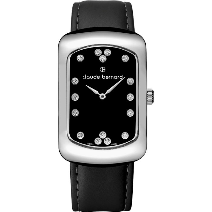 שעון יד לאישה Claude Bernard 20226 3 NPN 30mm צבע שחור/ספיר קריסטל - אחריות לשנה עי היבואן