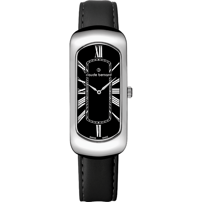 שעון יד לאישה Claude Bernard 20227 3 NR 20mm צבע שחור/ספיר קריסטל - אחריות לשנה עי היבואן