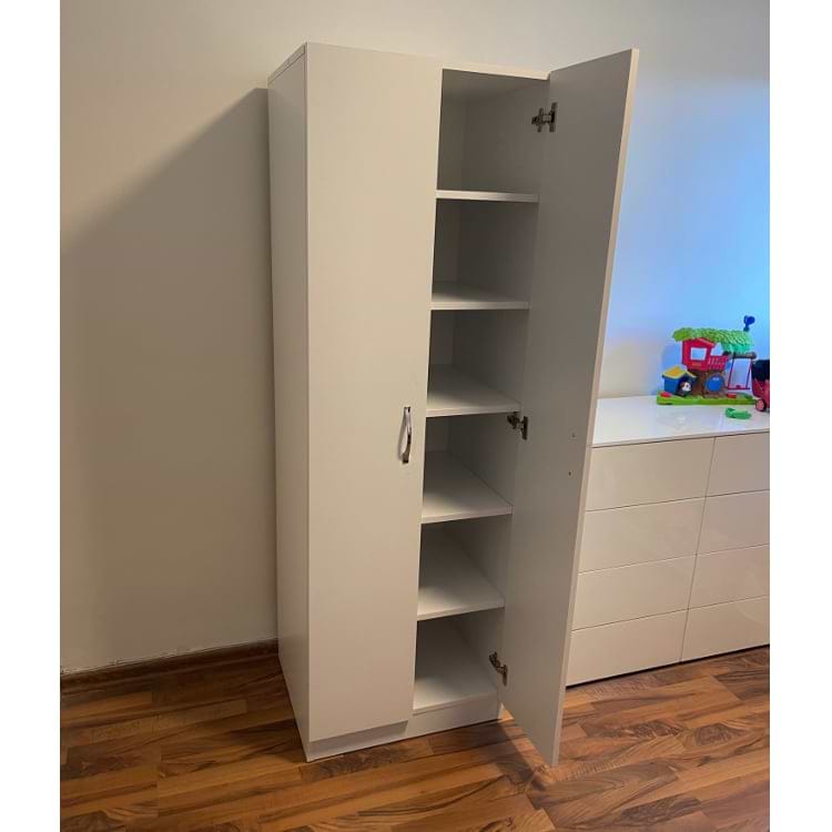 ארון מדפים רחב דגם גילת Double - צבע לבן