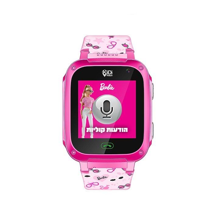 שעון חכם לילדים עם סים Kidiwatch Friends Barbie  - צבע ורוד שנה אחריות עי היבואן הרשמי