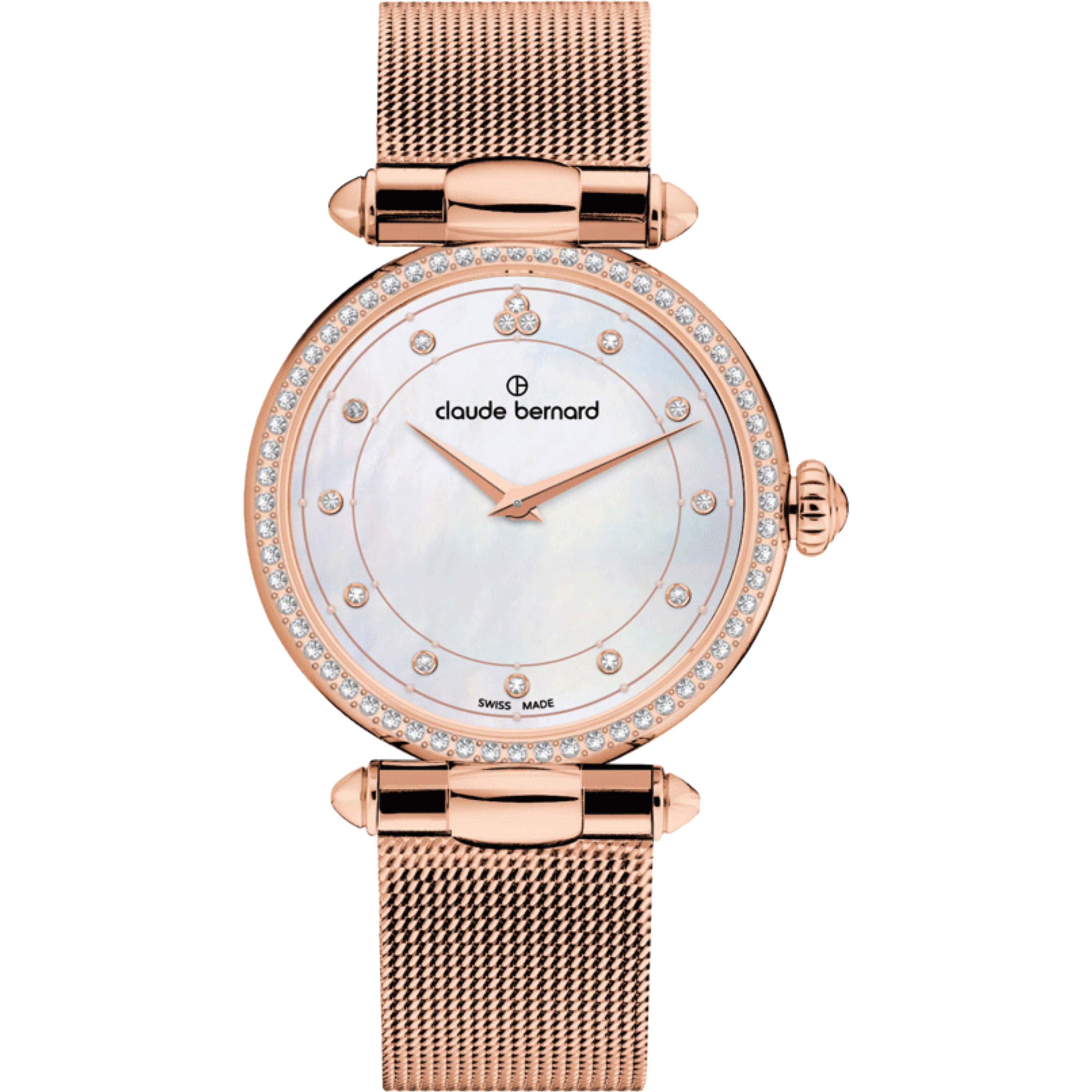 שעון יד לאישה Claude Bernard 20509 37RM NAR 34mm צבע רוזגולד/ספיר קריסטל - אחריות לשנתיים