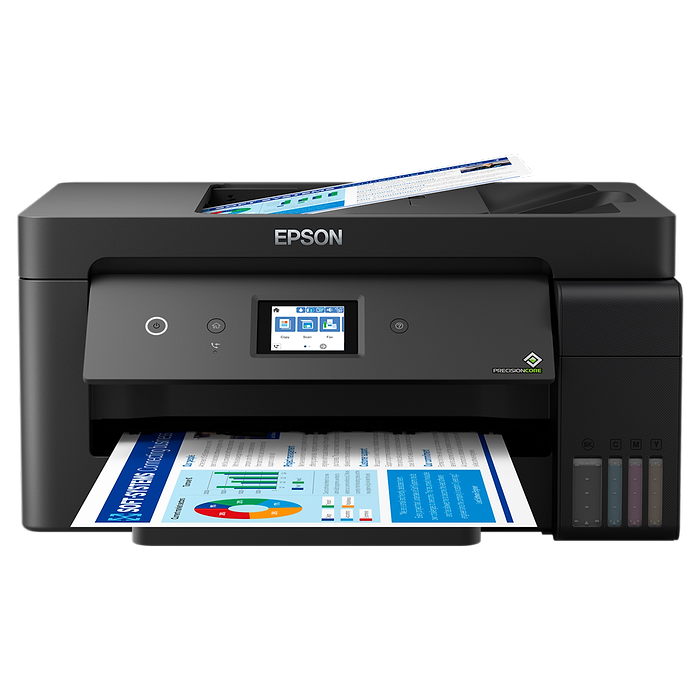 מדפסת אלחוטית 4 ב-1 עם Epson EcoTank L14150 Wi-Fi - צבע שחור שלוש שנות אחריות עי היבואן הרשמי