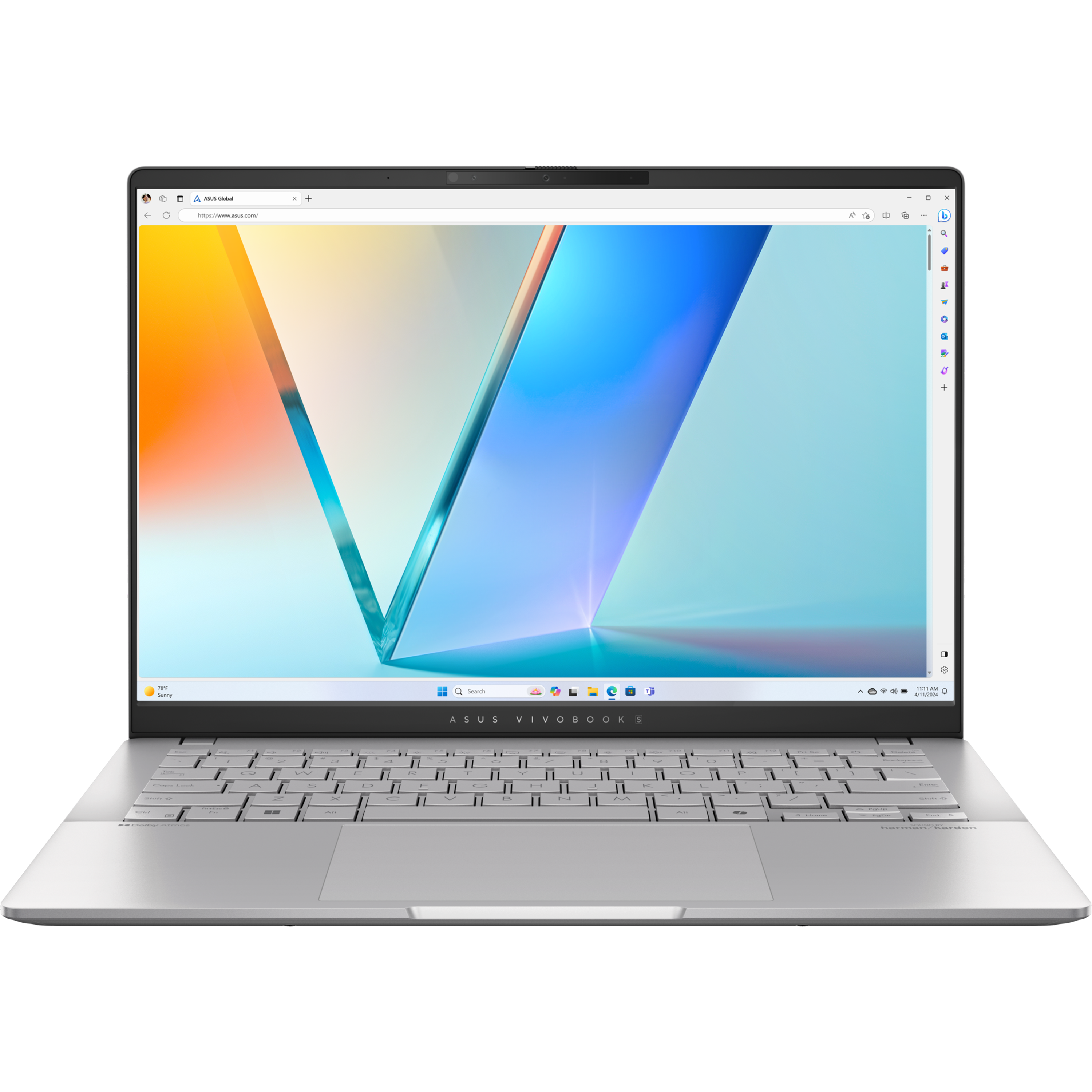 מחשב נייד Asus Vivobook S 14 M5406WA-QD100W - Ryzen AI 9 HX 370 1TB SSD 24GB RAM RAM Windows 11 - צבע כסוף שנה אחריות ע