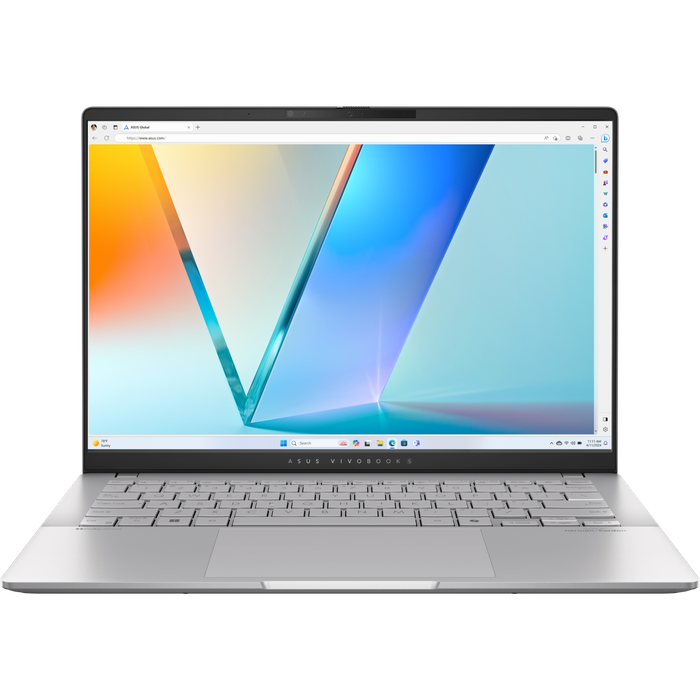 מחשב נייד Asus Vivobook S 14 M5406WA-QD100W - Ryzen AI 9 HX 370 1TB SSD 24GB RAM RAM Windows 11 - צבע כסוף שנה אחריות עי היבואן הרשמי